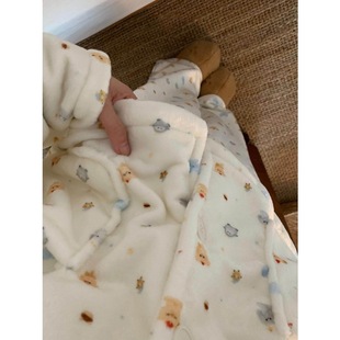 【现货】卡通印花珊瑚绒睡衣女冬季新款家居服加厚保暖大码两件套