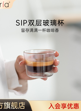 Varia手冲高硼硅玻璃咖啡杯高档精致搅拌杯冲咖啡个人专用杯子