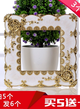 亚克力开关贴3d立体墙贴家用北欧风奢华高端插座装饰灯保护套现代