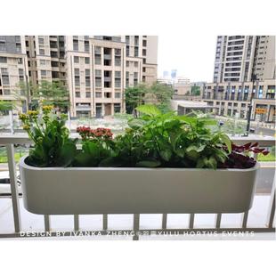 铁艺阳台悬挂式 花盆花架户外栏杆护栏种花种菜窗台种植盆花槽栽盆