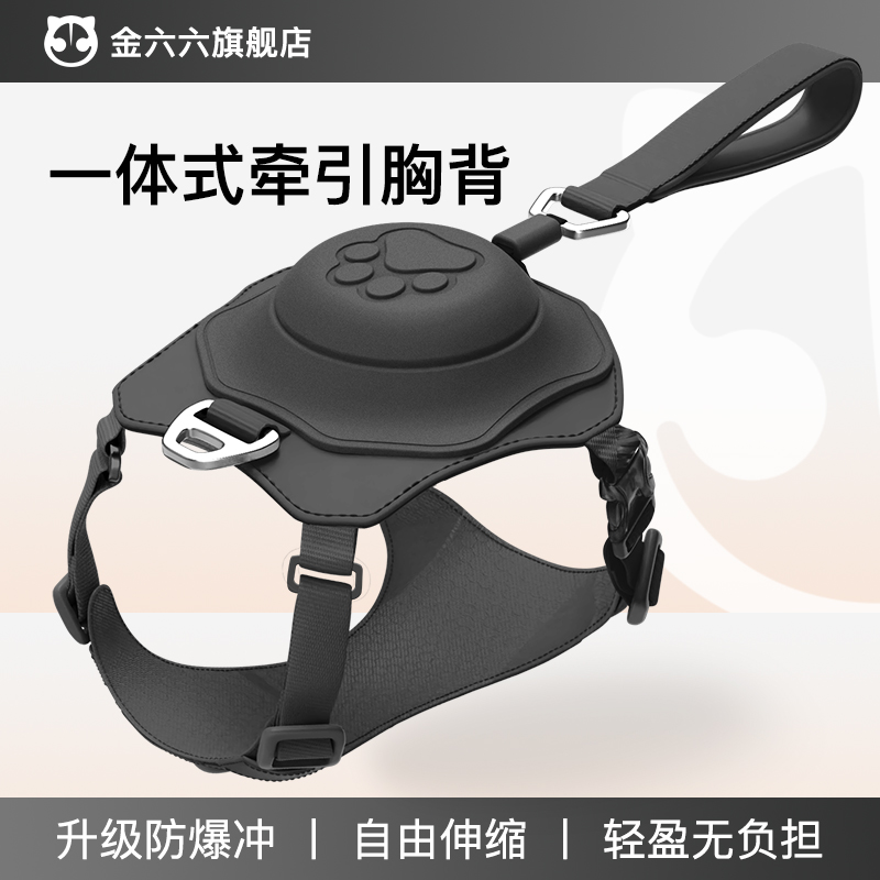 金六六一体式胸背猫咪牵引绳外出专用神器背心式可调节宠物遛猫绳