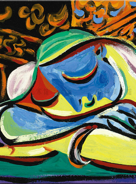 熟睡的少女 Pablo Picasso 毕F加索 装饰画客厅书房玄关定制照片