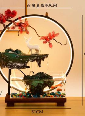 流水摆件喷泉陶瓷桌面流水过滤鱼缸循环创意礼物客厅乔迁造景装饰