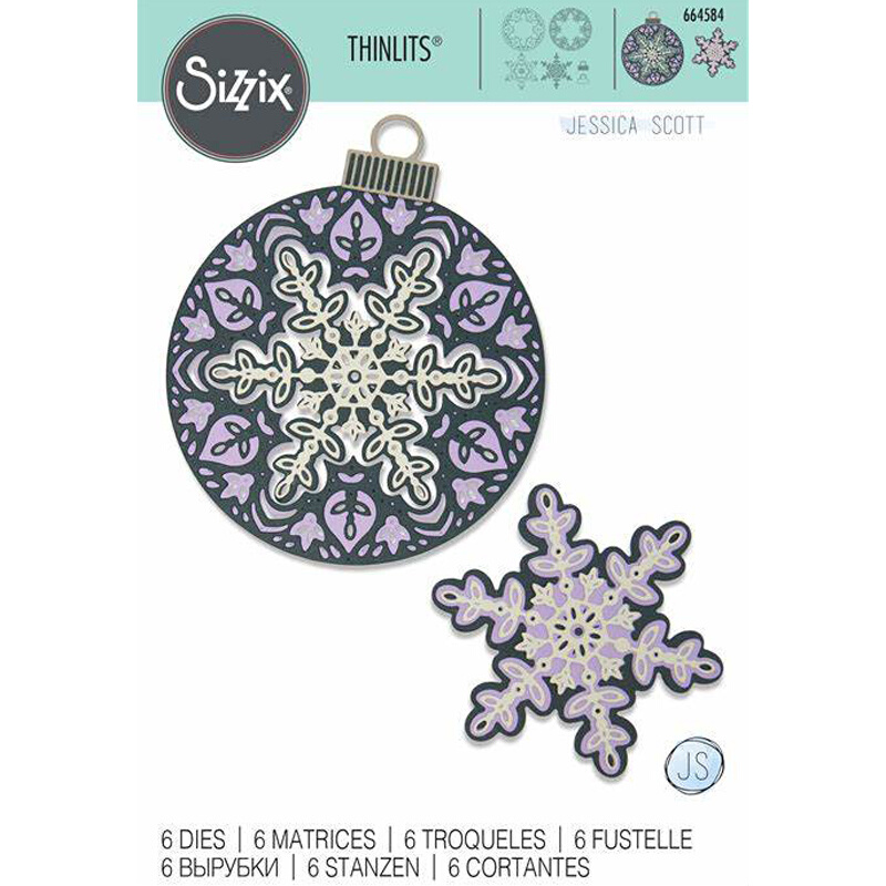 sizzix 薄板模具6个装 Layered Snowflake 层状雪花 664584 文具电教/文化用品/商务用品 切割/雕刻垫板 原图主图