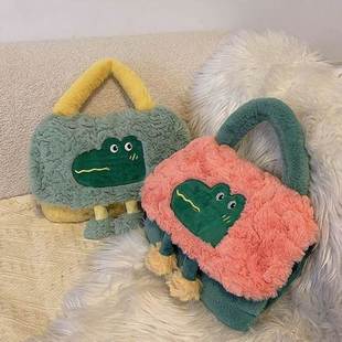 电热水袋保护套暖水袋加厚外套毛绒手提暖宝宝防烫外罩布套子单卖