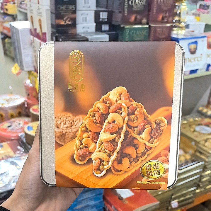 香港代购珍殿杏仁条蝴蝶酥礼盒港式风味传统糕点下午茶点心坚果船