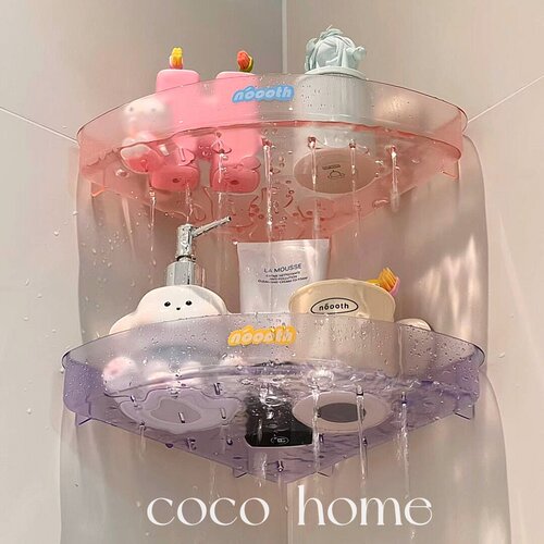 磨砂三角置物架浴室转角收纳架
