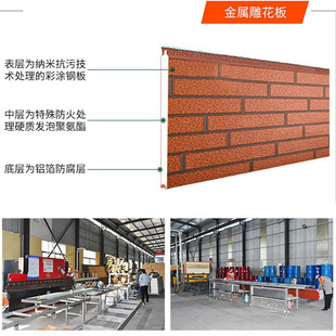 饰一体板防潮隔热护墙板 金属雕花板岗亭厕所活动房新型外墙保温装