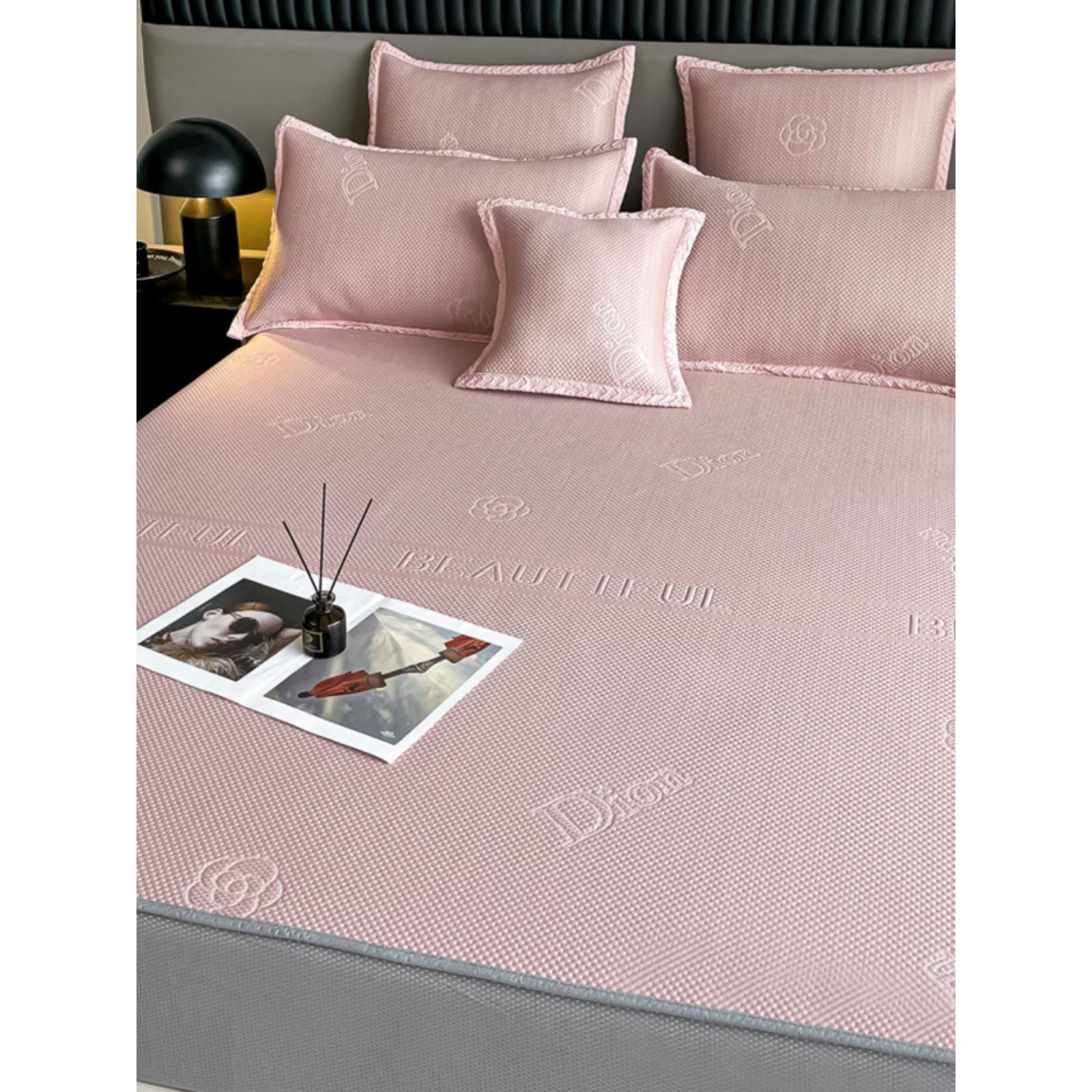 夏季轻奢A类凉感冰豆豆凉席床笠款1.8x2x2米空调席子冰丝席可水洗