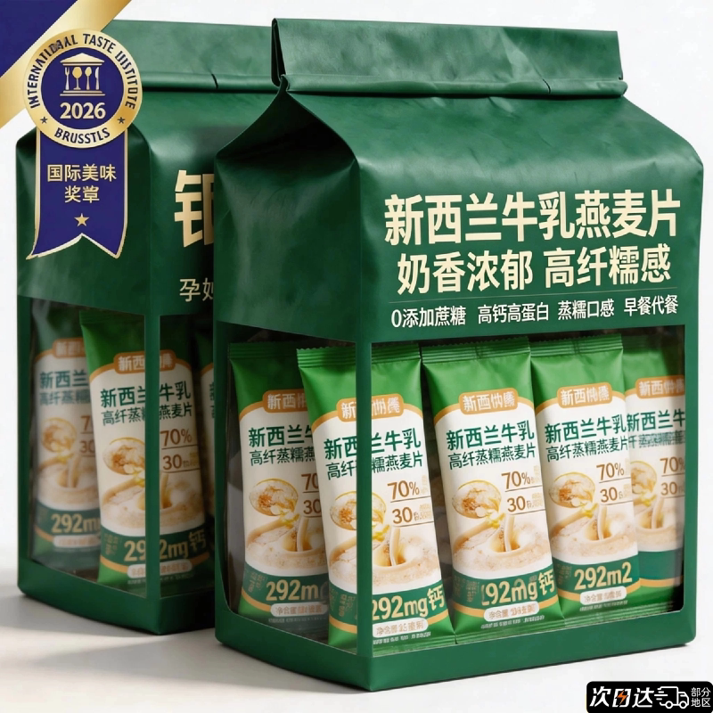 特级澳洲新西兰牛乳纯燕麦片官方旗舰店正品低脂营养早餐独立包装图片