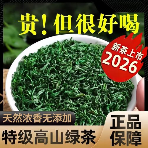 绿茶2026新茶官方旗舰店正品特一级自己喝浓香型耐泡茶叶日照提神