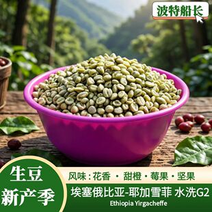 波特船长进口新产季埃塞俄比亚-耶加雪菲 水洗G2咖啡生豆花香甜橙