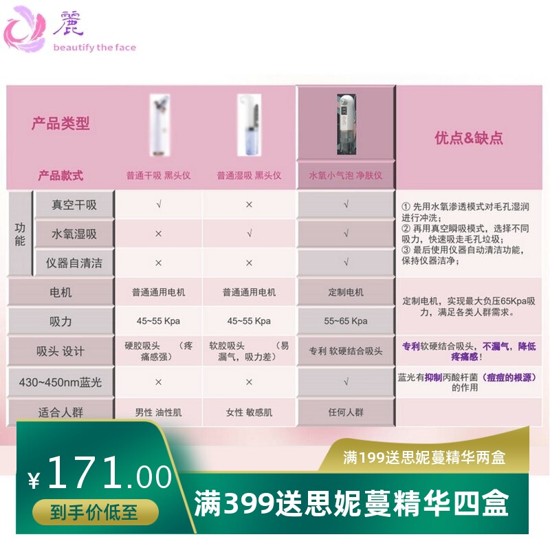 跨境氢氧小气泡吸黑头仪 智能清洁电动面部美容仪 家用去黑头仪器