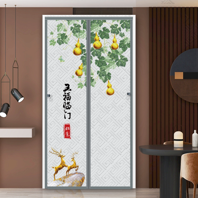 冬季棉门帘子加厚家用防寒防风保暖保温隔音挡风空调磁吸隔断挂帘