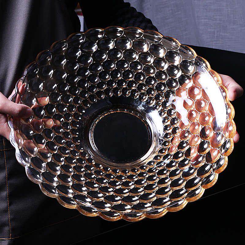 轻奢欧式家用水晶玻璃客厅茶几水果盘大号果盘办公室乔迁新居,餐饮具,果盆/果盘/果篮,淘宝优惠券,粉丝福利购,淘宝优惠卷