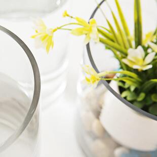 加厚大号玻璃圆柱鱼缸创意客厅家用落地圆形鱼缸圆柱水培直筒花瓶