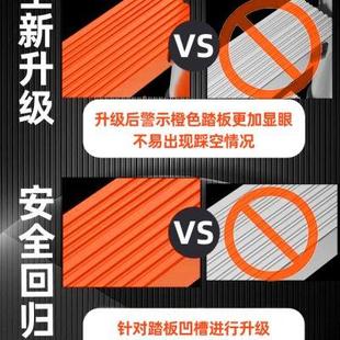 巴芬工程人字家用折叠梯加厚铝合金多功能伸缩梯便携梯子升降楼梯