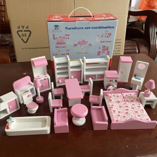 仿真家具套装木制过家家仿真家具玩具套装木质娃娃屋家具