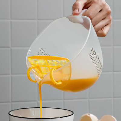 日本进口akebono过滤打蛋碗蛋液去筋搅拌盆烘焙碗厨房做蛋羹神器