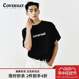 logo印花短袖 Covernat男士 t恤新品 短袖 纯色上衣男女同款