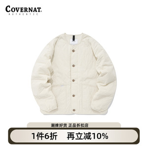 Covernat轻薄棉服外套男女春季新品短款夹棉无领夹克外套上衣