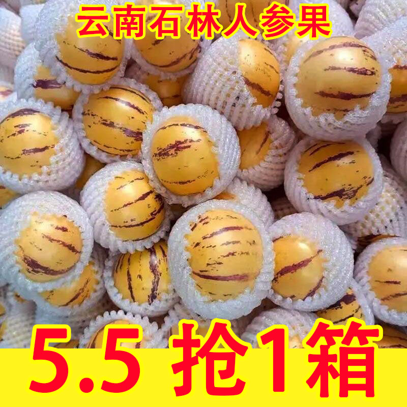 云南石林人参果圆果5斤新鲜应当季水果黄肉人生果整箱包邮
