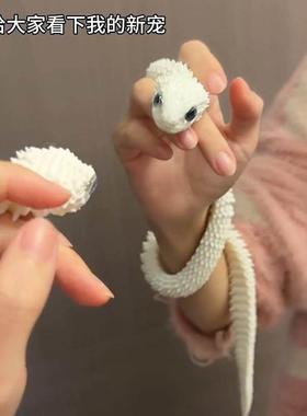 3d打印夜光蛇渐变水晶蝰蛇全关节可动仿真动物新蛇年创意桌面摆件