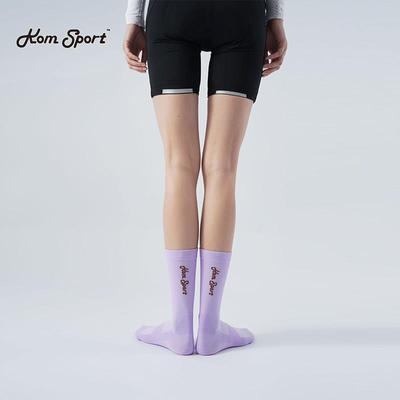 KOM 公路车骑行袜男女黑白纯色健身袜速干 干吸汗压力袜运动袜