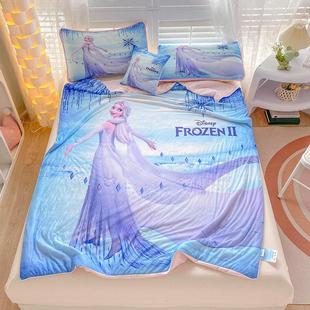 卡通凉感丝夏被幼儿园儿童凉被子夏天学生宿舍单人被子薄艾莎女