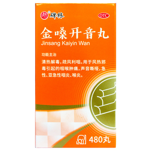 碑林 金嗓开音丸 480丸*1瓶/盒