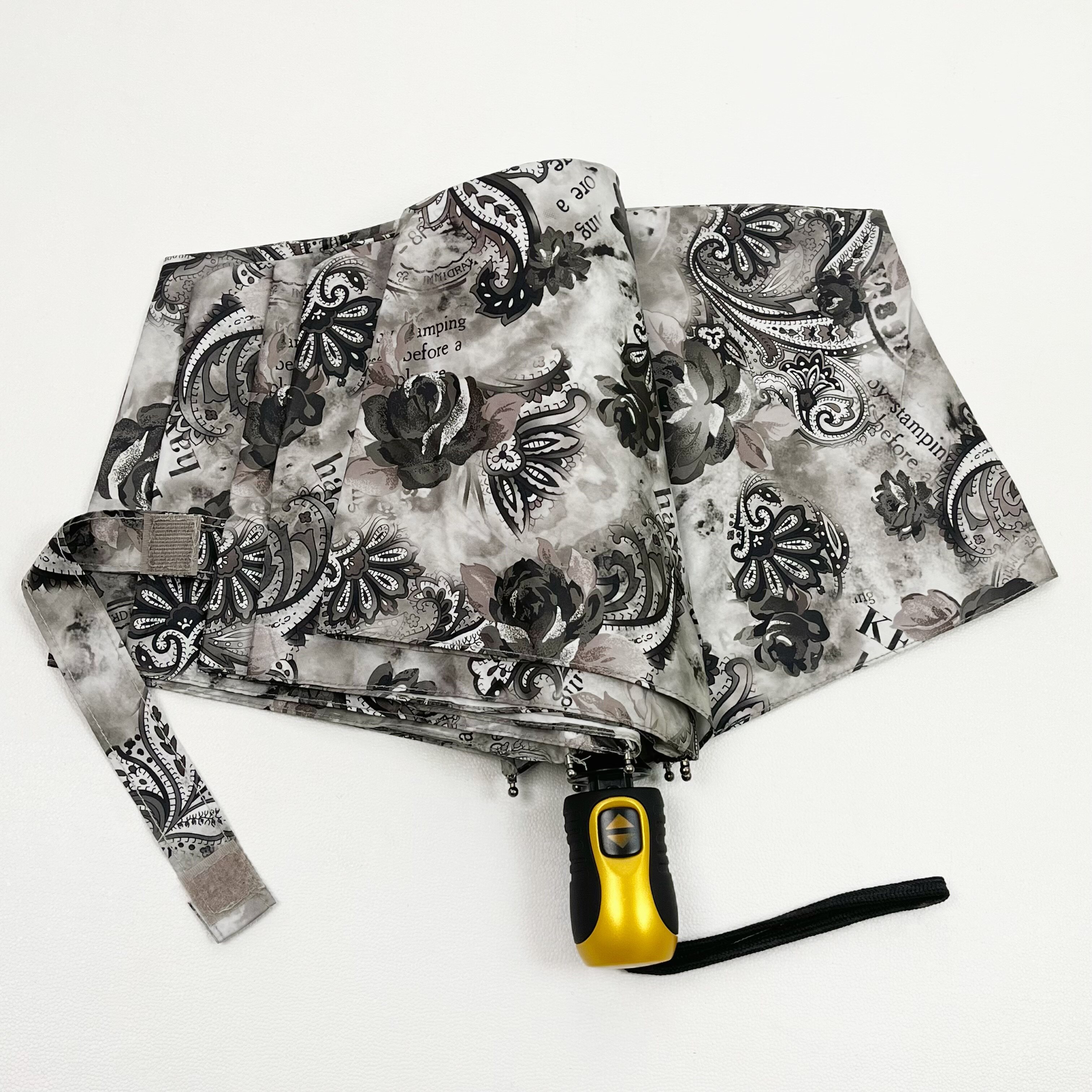 俄罗斯微瑕复古图腾腰果花三折全自动成人学生便携防风折叠晴雨伞