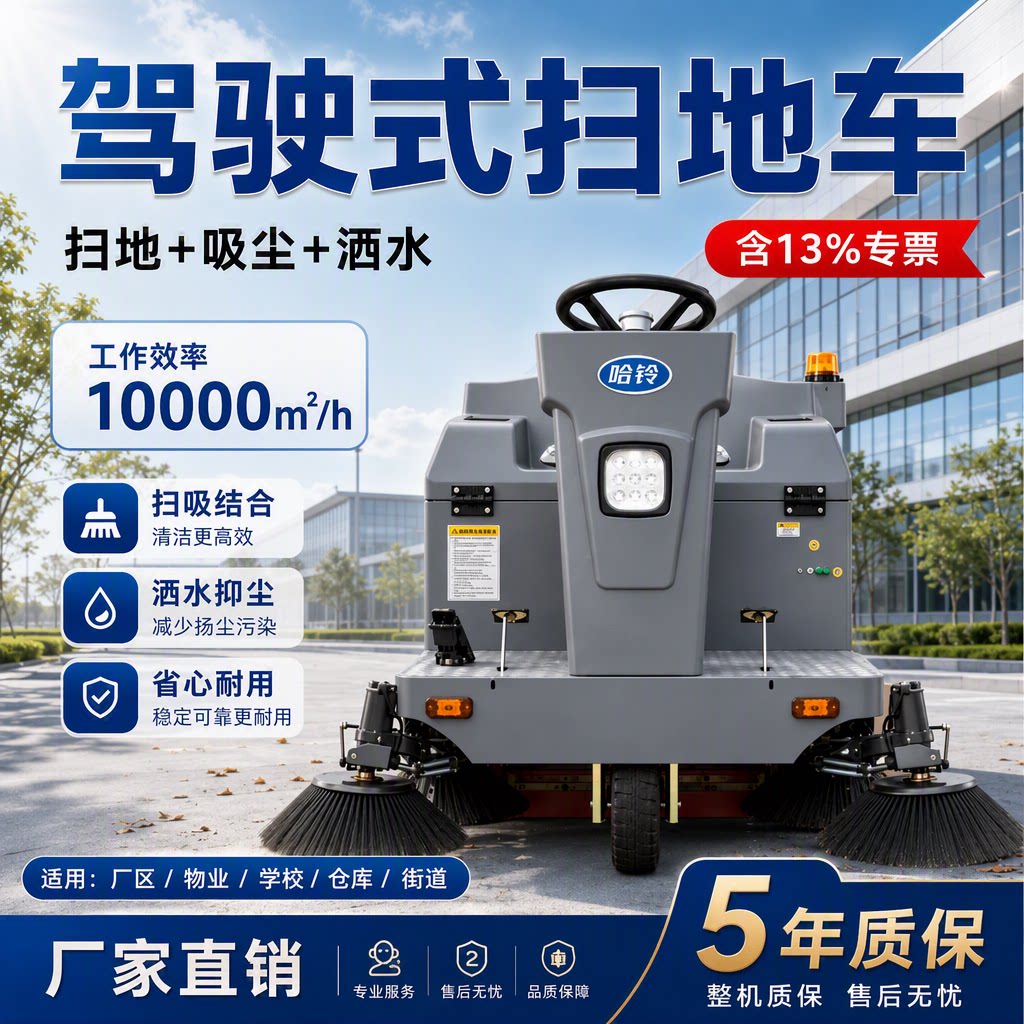 驾驶式扫地车工业工厂电动扫地机