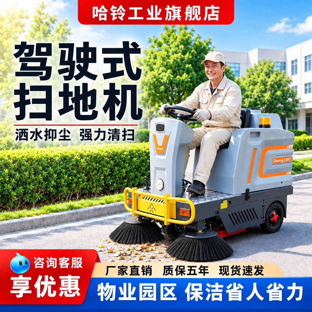 驾驶式扫地车工业工厂电动扫地机
