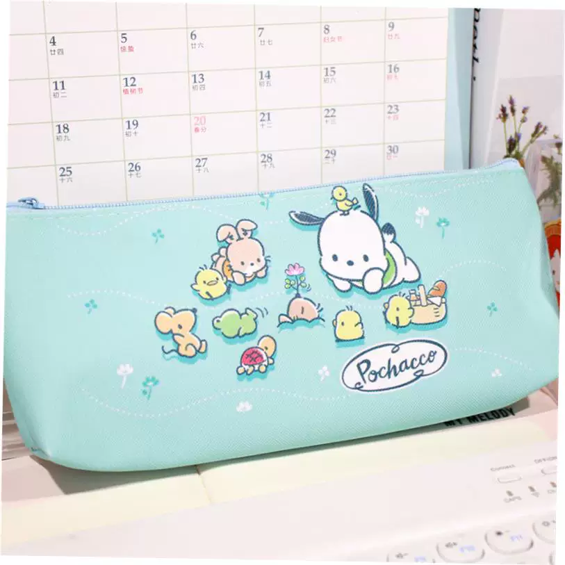 Пенал Sanrio Cinnamoroll и Melody, большой объём, кавайный с молнией, 21,5×9,325×5,575 см