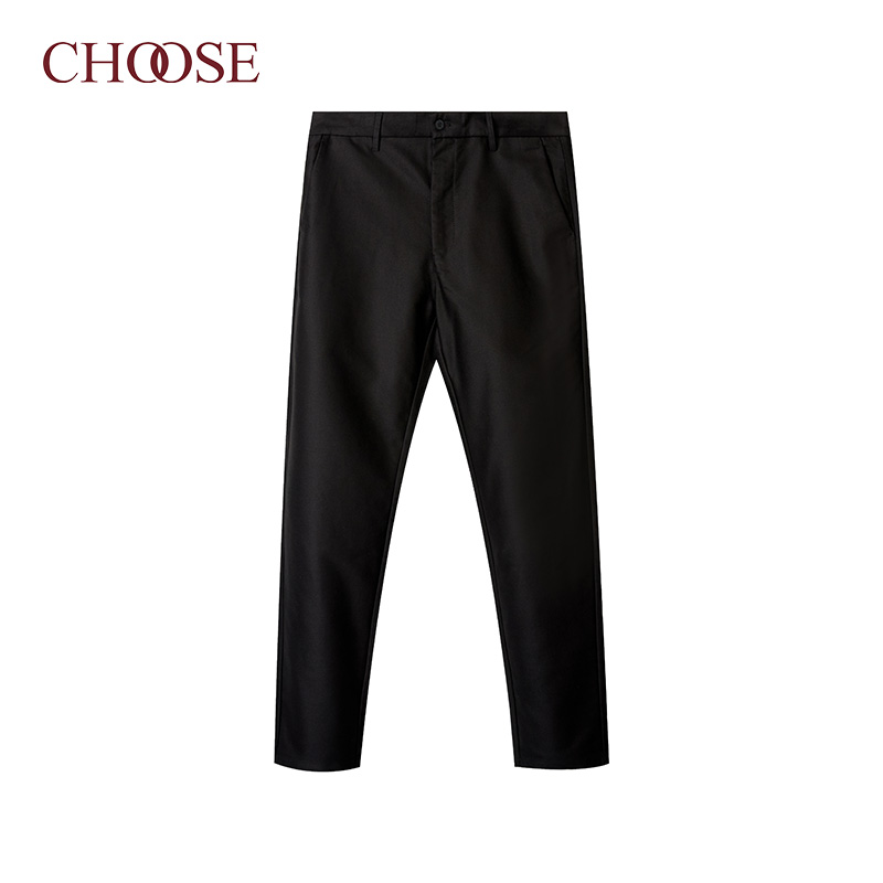 choose/乔士【含桑蚕丝】新品商务春夏棉麻混纺轻盈直筒休闲裤