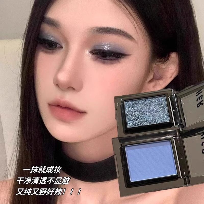 爆冷门超闪烟熏单色眼影盘女细闪