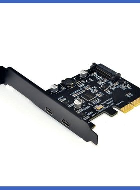 USB3.2扩展卡双Type-C正反插ASMedia祥硕ASM3142转接10Gbps