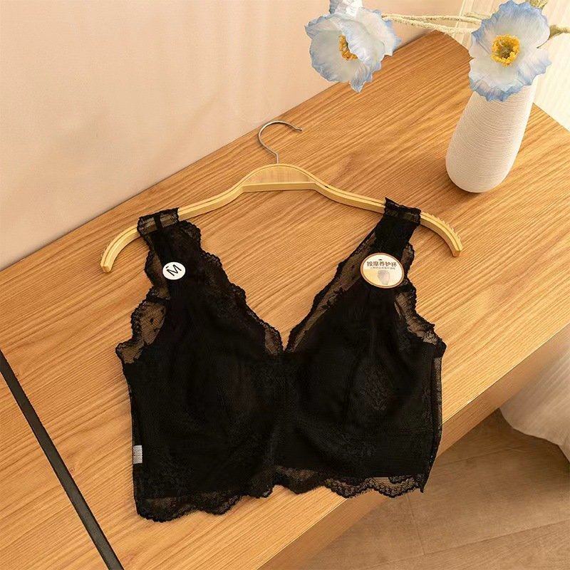 薄款无痕无钢圈法式浪漫性感蕾丝美背大胸显小兔耳朵速干内衣女,女士内衣/男士内衣/家居服,女三角裤,淘宝优惠券,粉丝福利购,淘宝优惠卷
