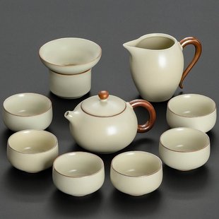 2024新款 盖碗套组汝窑功夫茶具套装 喝茶家用泡茶陶瓷盖碗茶茶杯子