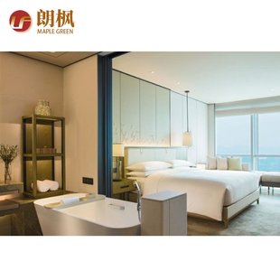 品质酒店家具套房固装床柜配套家具民宿公寓专用床架挂衣板床柜