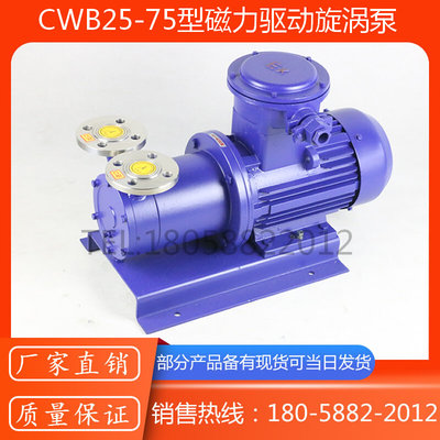 CWB25-75型高扬程磁力旋涡泵/CWB型旋涡磁力泵/高扬程磁力泵