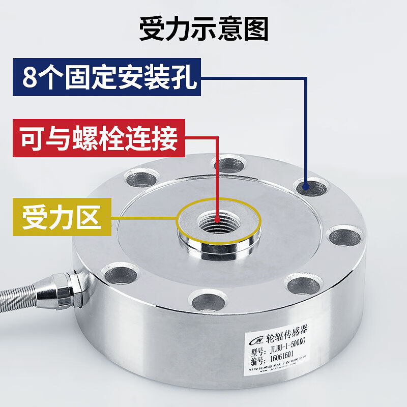 中皖金诺轮辐式称重传感器JLBU-1压力重量重力测力高精度500t拉力