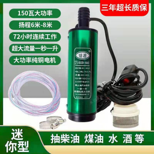 自吸泵加油泵12v24v220抽油泵伏柴油油泵小型家用水泵电动盾锴泵