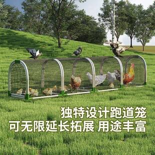 厂家直销新型户外养殖棚特大鸡笼子隧道鸡笼家用庭院跑道鸡笼养鸡