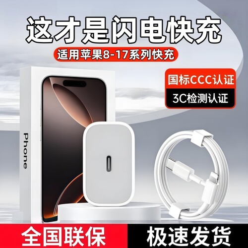 【原封正品】苹果8-17快充充电器