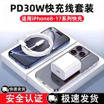 【官方正品】苹果8-17快充充电器