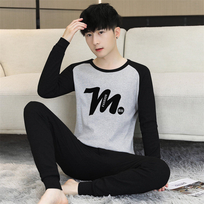 全棉秋衣秋裤套装男款青少年大童冬季初中高中生纯棉薄款保暖内衣