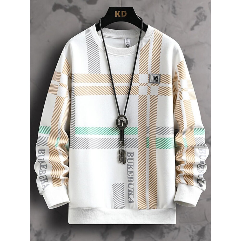 圆领卫衣男士重磅宽松秋衣服长袖t恤打底衫高级感青年2026春秋季