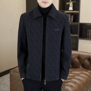 秋冬季新款翻领呢子夹克男士韩版休闲青年大码短款毛呢大衣外套潮