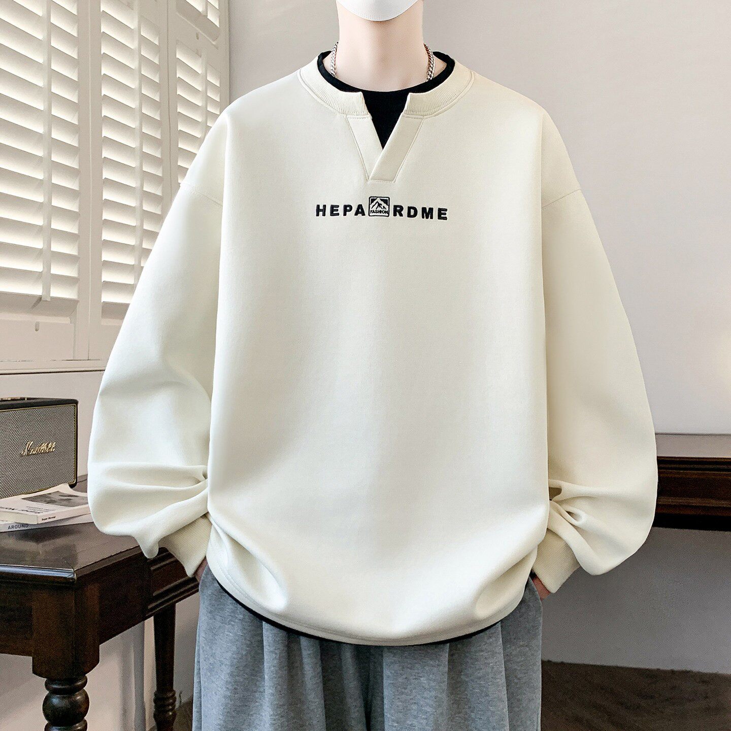 春秋季假两件卫衣男孩初高中学生长袖t恤青少年大童男装圆领上衣